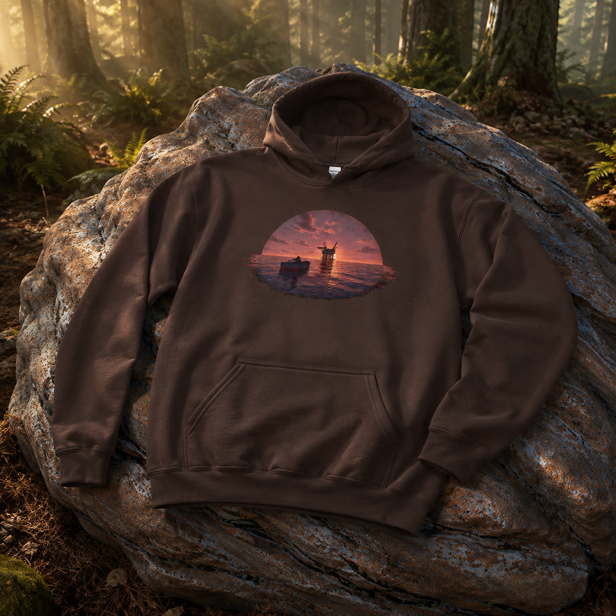 Rust Game Oil Rig Hoodie Offliner