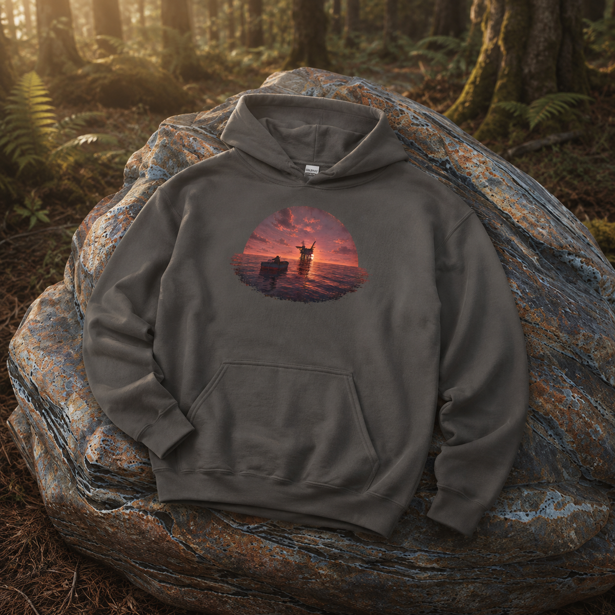 Rust Game Oil Rig Hoodie Offliner