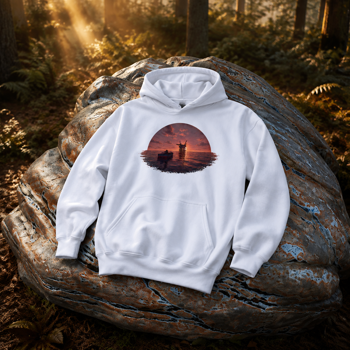Rust Game Oil Rig Hoodie Offliner