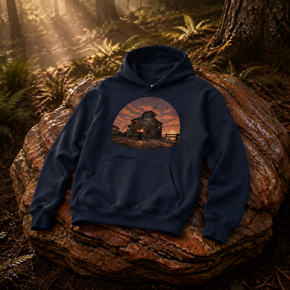 Rust Game Fishing Village Hoodie Offliner