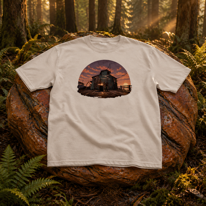 Rust Game Fishing Village T-Shirt Offliner