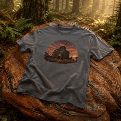 Rust Game Fishing Village T-Shirt Offliner