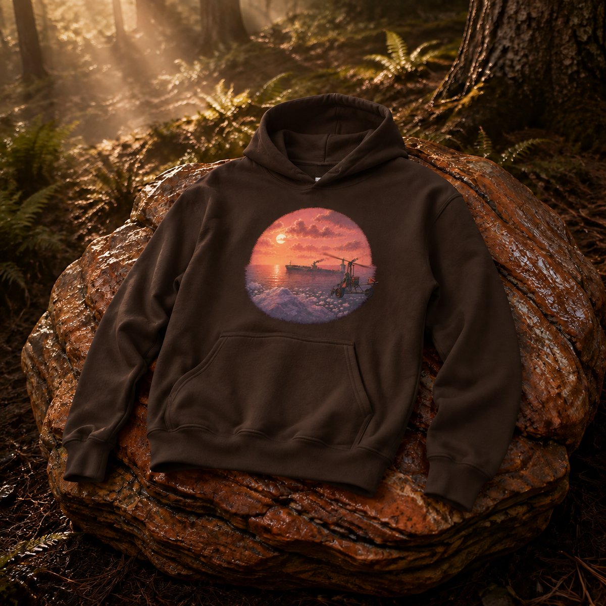 Rust Game Cargoship Minicopter Hoodie Offliner