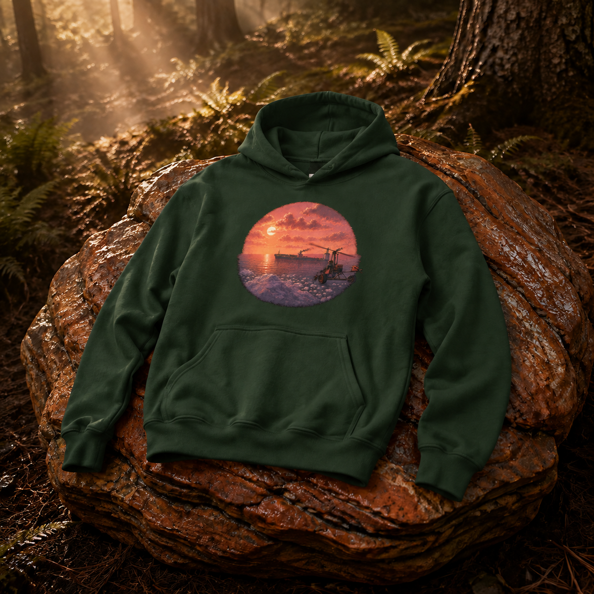 Rust Game Cargoship Minicopter Hoodie Offliner