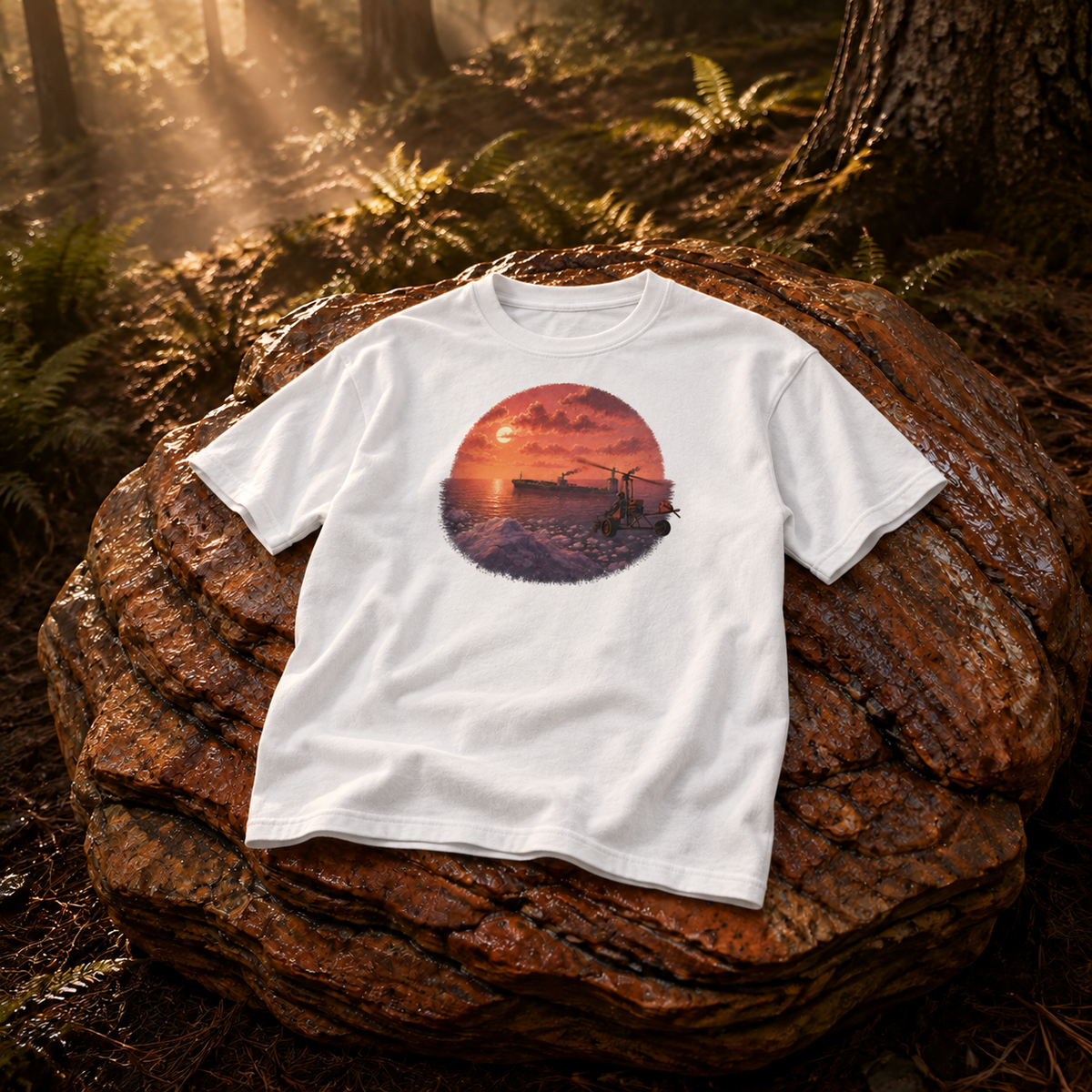 Rust Game Cargoship Minicopter T-Shirt Offliner