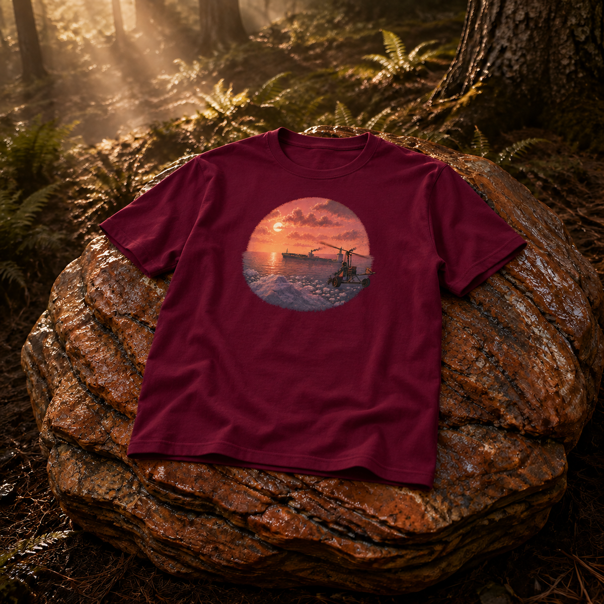 Rust Game Cargoship Minicopter T-Shirt Offliner